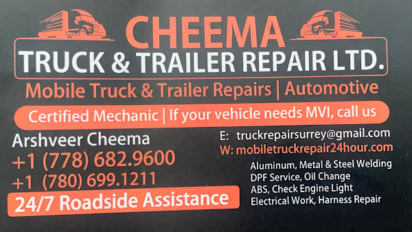 Mobile Truck Repair 24/7 Cheema Truck And Trailer Repair Ltd